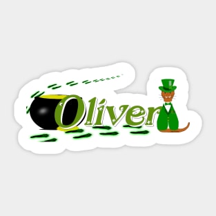 Happy Saint Patricks Day Oliver Sticker